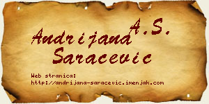 Andrijana Saračević vizit kartica